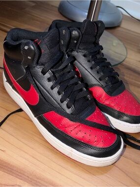 Nike Court Vision Mid Red & Black